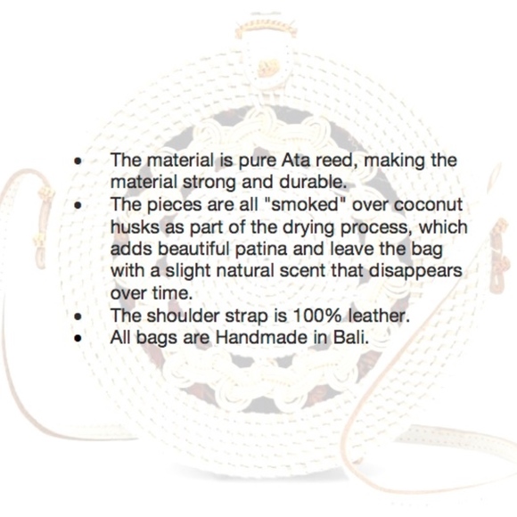 Handmade in Bali. Ata Reed round crossbody bags - Picture 4 of 4